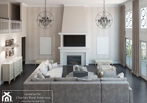 Projekt mieszkania w stylu klasycznym - Salon, styl tradycyjny - zdjęcie od Tz_interior