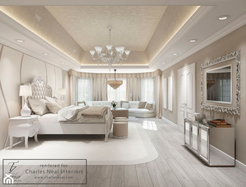Projekt mieszkania w stylu klasycznym - Sypialnia, styl tradycyjny - zdjęcie od Tz_interior