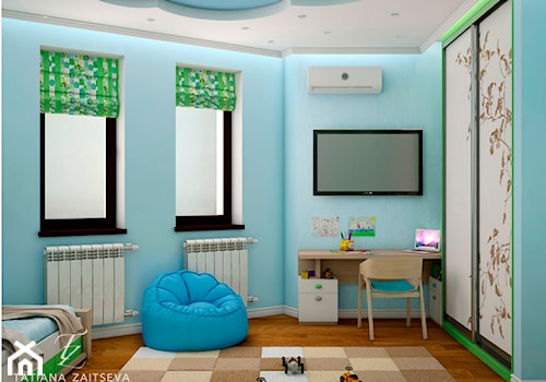 Proekt w stylu art deco - Średni niebieski pokój dziecka dla dziecka dla chłopca, styl nowoczesny - zdjęcie od Tz_interior