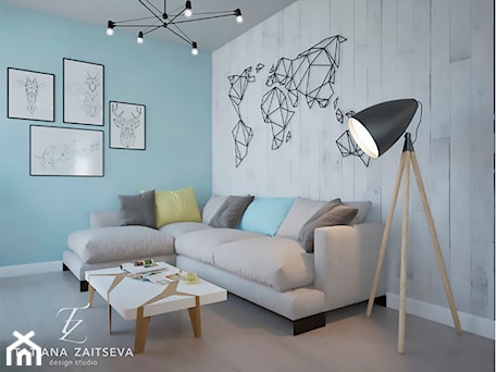 Aranżacje wnętrz - Salon: Designe wnętrza - Komfort - Średni niebieski szary salon, styl nowoczesny - Tz_interior. Przeglądaj, dodawaj i zapisuj najlepsze zdjęcia, pomysły i inspiracje designerskie. W bazie mamy już prawie milion fotografii!