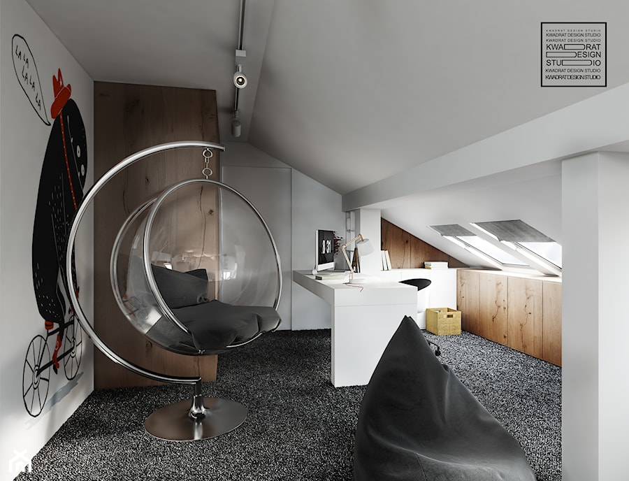 Nowoczesny pokój dla nastolatka - zdjęcie od Kwadrat Design Studio