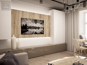 Salon w ciepłych beżach - zdjęcie od Kwadrat Design Studio