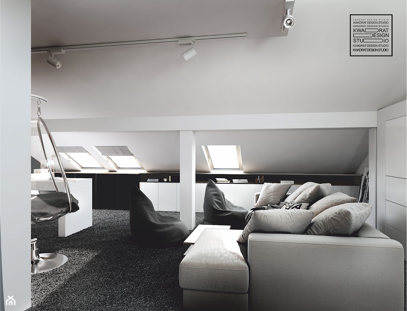 Nowoczesny pokój dla nastolatka - zdjęcie od Kwadrat Design Studio - Homebook