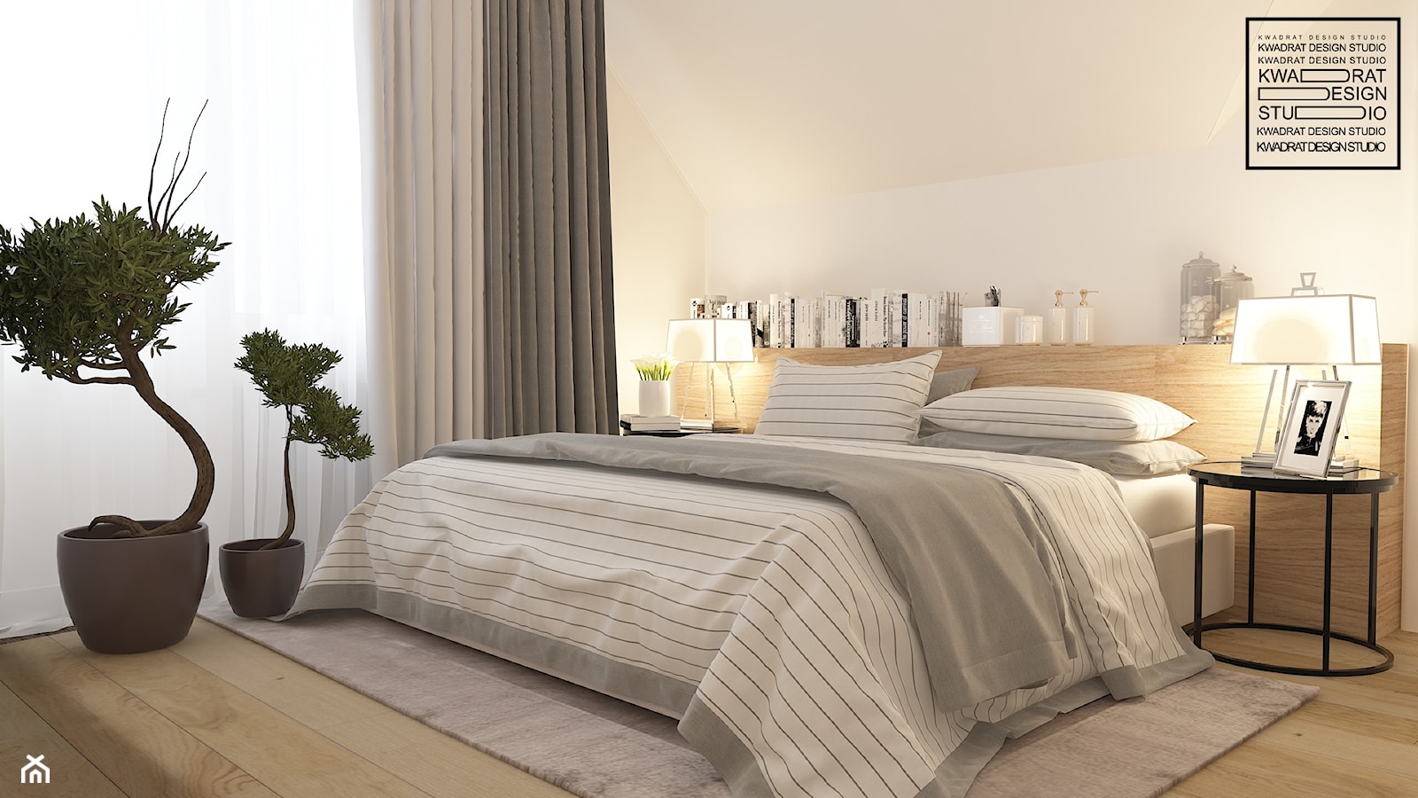 Przytulna sypialnia - zdjęcie od Kwadrat Design Studio - Homebook