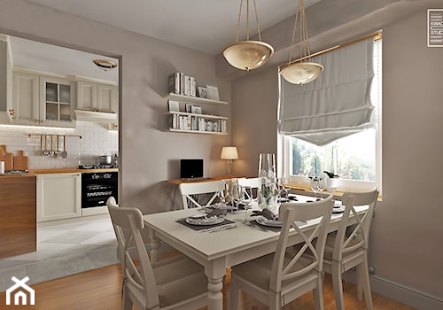 Kuchnia i jadalnia w stylu angielskim - zdjęcie od Kwadrat Design Studio