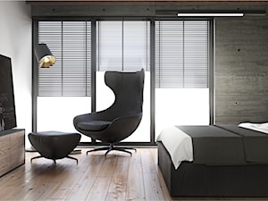 Loftowa sypialnia w męskim stylu - zdjęcie od Kwadrat Design Studio
