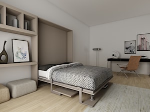Łóżko składane z półką i biurkiem - rozłożone - zdjęcie od Italvision