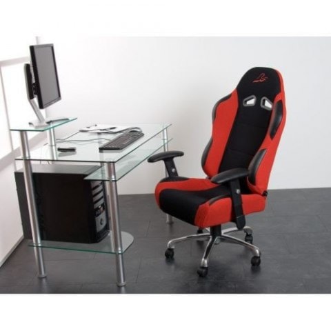 Fotel biurowy w sportowym desig RS Series, czerwono-czarny - zdjęcie od kupdlasiebie.pl - Homebook
