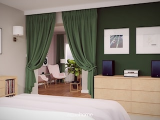 Sypialnia w zieleniach