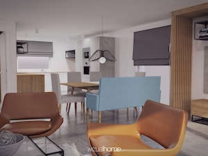 Projekt mieszkania z brązowym akcentem - zdjęcie od WIZUALHOME
