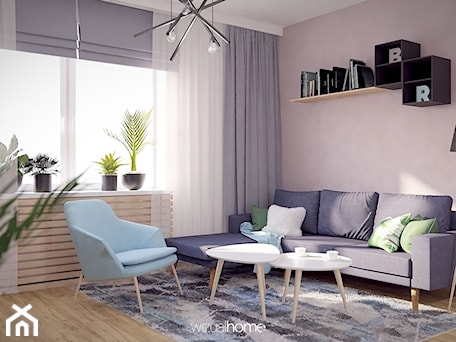 Aranżacje wnętrz - Salon: Salon w pastelach - WIZUALHOME. Przeglądaj, dodawaj i zapisuj najlepsze zdjęcia, pomysły i inspiracje designerskie. W bazie mamy już prawie milion fotografii!