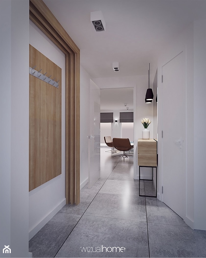 Projekt mieszkania z brązowym akcentem - zdjęcie od WIZUALHOME - Homebook