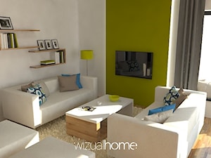 Projekt salonu w nowoczesnym domu - zdjęcie od WIZUALHOME