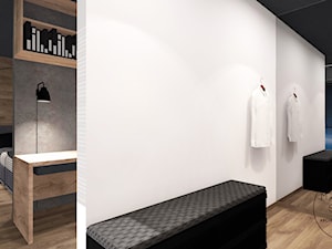 W MĘSKIM STYLU - Średnia garderoba przy sypialni, styl minimalistyczny - zdjęcie od MANIANAstudio
