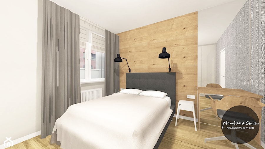 Sypialnia w stylu nowoczesnym - zdjęcie od MANIANAstudio