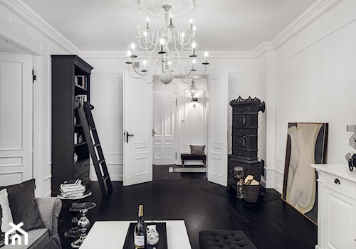 Apartament | Gdańsk Wrzeszcz | REALIZACJA - Średni biały salon, styl tradycyjny - zdjęcie od GSG STUDIO | interiors & design