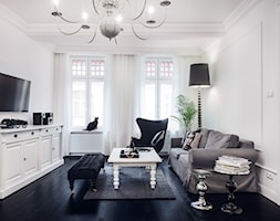 Apartament | Gdańsk Wrzeszcz | REALIZACJA - Średni biały salon, styl tradycyjny - zdjęcie od GSG STUDIO | interiors & design - Homebook