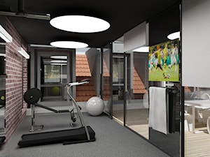 Prywatna siłownia przy tarasie - zdjęcie od GSG STUDIO | interiors & design