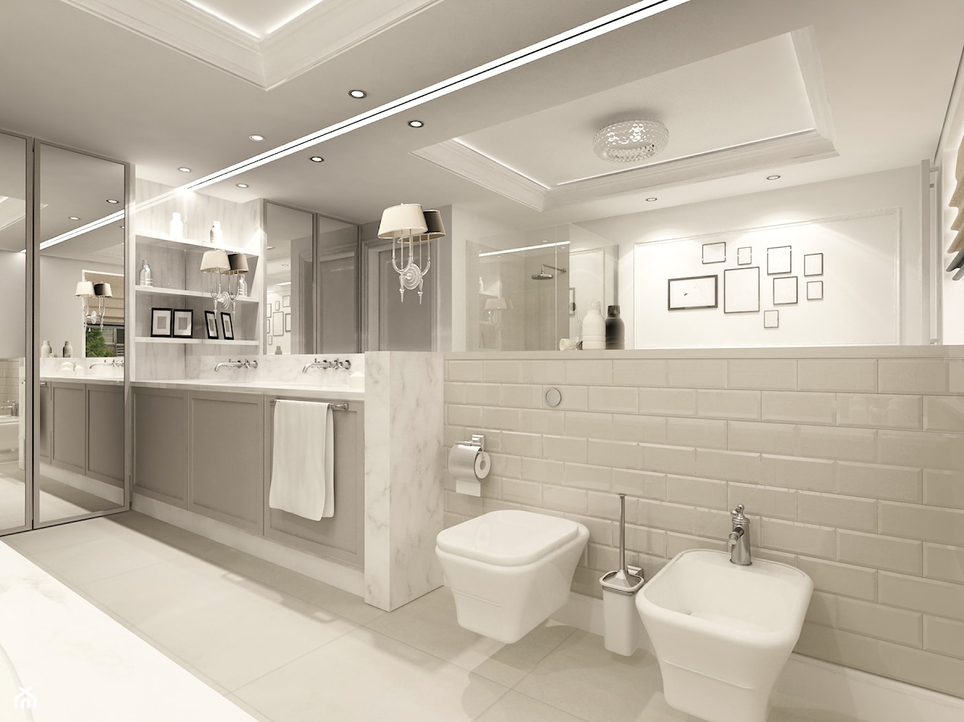 Łazienka na piętrze - zdjęcie od GSG STUDIO | interiors & design - Homebook