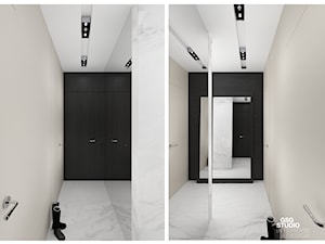 Średni biały czarny hol / przedpokój, styl nowoczesny - zdjęcie od GSG STUDIO | interiors & design