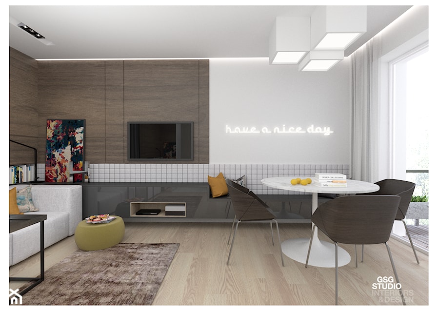 Pokój z jadalną - zdjęcie od GSG STUDIO | interiors & design