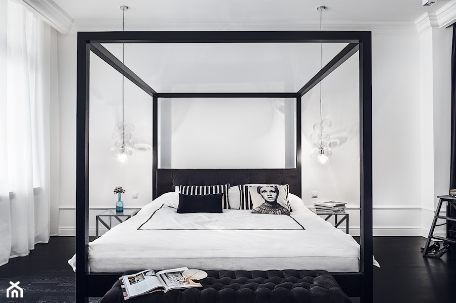 Apartament | Gdańsk Wrzeszcz | REALIZACJA - Duża biała sypialnia, styl tradycyjny - zdjęcie od GSG STUDIO | interiors & design