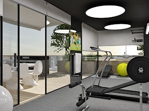 Prywatna siłownia przy tarasie - zdjęcie od GSG STUDIO | interiors & design