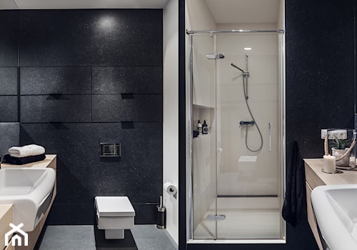 Sea Towers Nordic Apartment | REALIZACJA - Średnia z punktowym oświetleniem łazienka, styl nowoczesny - zdjęcie od GSG STUDIO | interiors & design