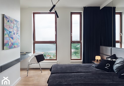 Sea Towers Nordic Apartment | REALIZACJA - Średni biały pokój dziecka dla nastolatka dla chłopca, styl nowoczesny - zdjęcie od GSG STUDIO | interiors & design