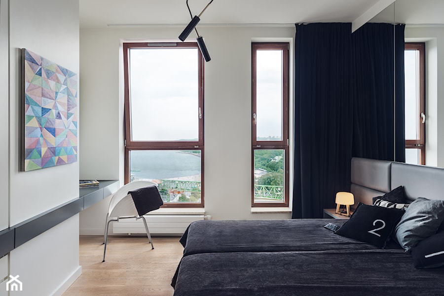 Sea Towers Nordic Apartment | REALIZACJA - Średni biały pokój dziecka dla nastolatka dla chłopca, styl nowoczesny - zdjęcie od GSG STUDIO | interiors & design