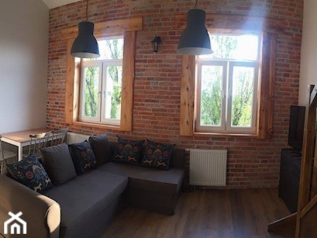 Aranżacje wnętrz - Salon: Realizacje. Płytki ciete ze środka starej cegły - Salon - Loft-Styl. Przeglądaj, dodawaj i zapisuj najlepsze zdjęcia, pomysły i inspiracje designerskie. W bazie mamy już prawie milion fotografii!