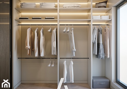 | PRZYDYMIONE WNĘTRZE | - Garderoba, styl minimalistyczny - zdjęcie od | ARCHITEKA |