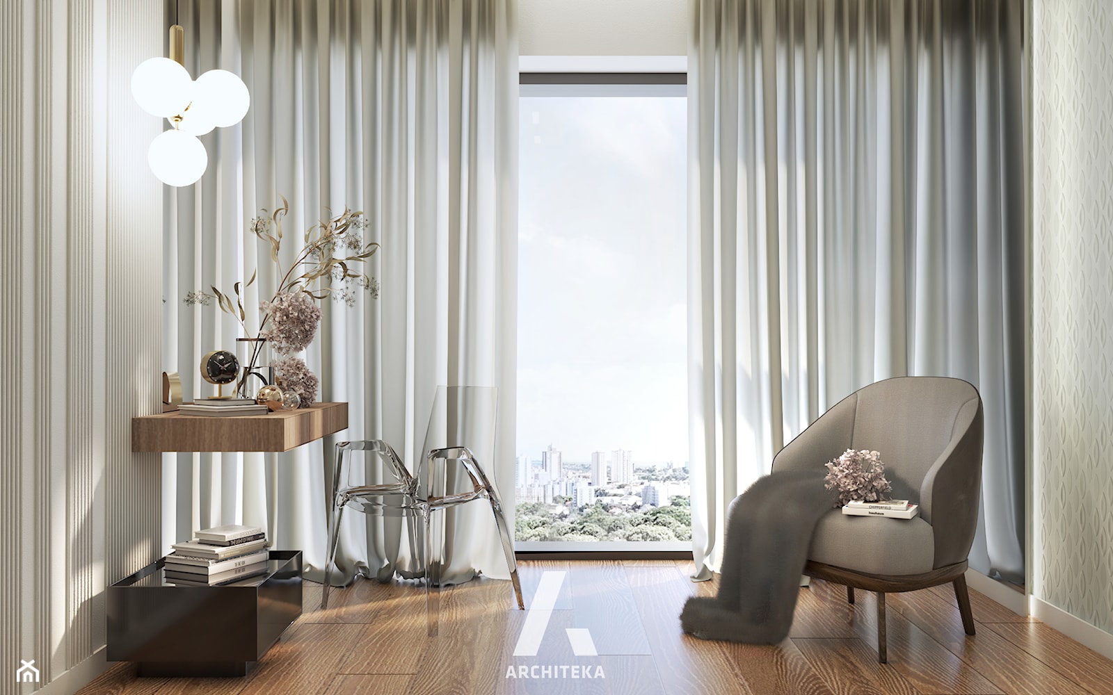 | HANZA TOWER | - Sypialnia, styl nowoczesny - zdjęcie od | ARCHITEKA | - Homebook