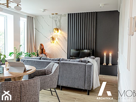 Aranżacje wnętrz - Salon: | APARTAMENT BLACK PEARL | - Salon, styl nowoczesny - | ARCHITEKA |. Przeglądaj, dodawaj i zapisuj najlepsze zdjęcia, pomysły i inspiracje designerskie. W bazie mamy już prawie milion fotografii!