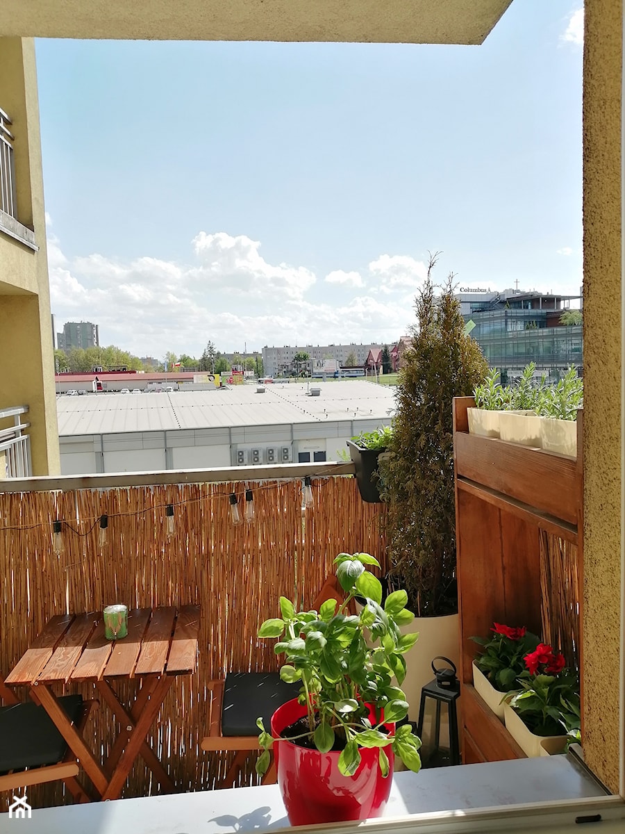 Aranżacja małego balkonu w bloku - Taras - zdjęcie od joanna-gonerka