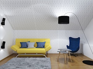 Pokój dla gości na poddaszu- wersja 3. - zdjęcie od Studio Projektowe DIZAJNICZKA
