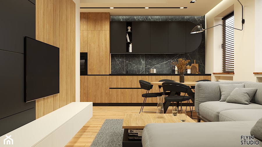 Mieszkanie w Gdyni - Salon, styl nowoczesny - zdjęcie od Flyin Studio