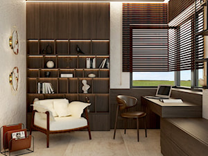 Pokój biurowy w domu - zdjęcie od Decostory projekty wnętrz, konsultacje oraz szybkie metamorfozy