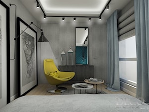 kolorowy salon z kuchnią i sypialnia - Łazienka, styl skandynawski - zdjęcie od Decostory projekty wnętrz, konsultacje oraz szybkie metamorfozy