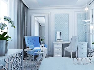 Nowojorska elegancja Hamptonowskie detale i trochę loftu - Sypialnia, styl glamour - zdjęcie od Decostory projekty wnętrz, konsultacje oraz szybkie metamorfozy