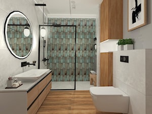 łazienka z prysznicem walk in - zdjęcie od Decostory projekty wnętrz, konsultacje oraz szybkie metamorfozy