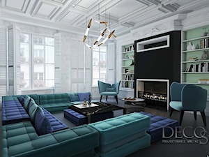 Dom zielono niebieski - Salon, styl tradycyjny - zdjęcie od Decostory projekty wnętrz, konsultacje oraz szybkie metamorfozy