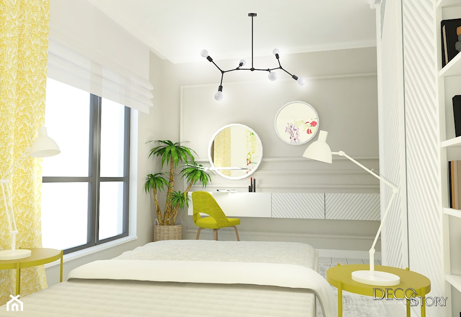 Kolorowo nietypowo - Sypialnia, styl nowoczesny - zdjęcie od Decostory projekty wnętrz, konsultacje oraz szybkie metamorfozy