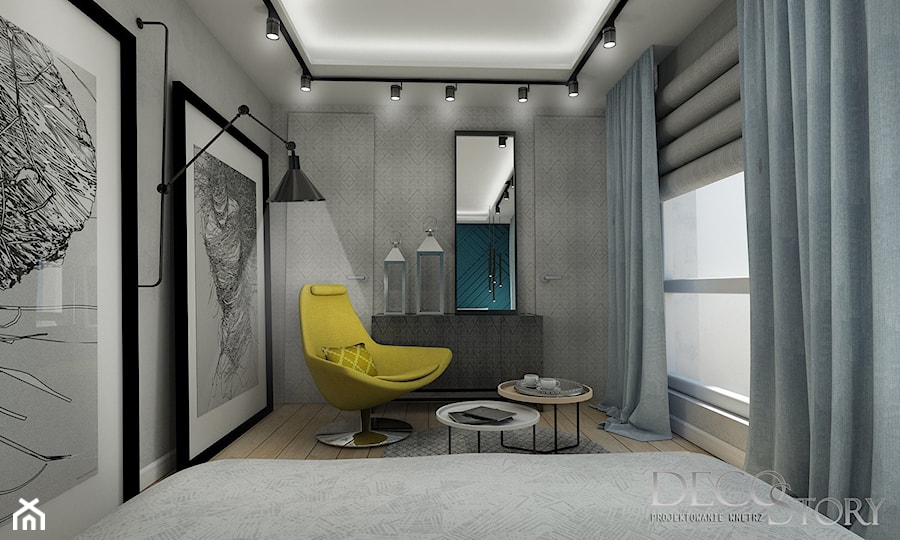 nowoczesna sypialnia - Sypialnia - zdjęcie od Decostory projekty wnętrz, konsultacje oraz szybkie metamorfozy