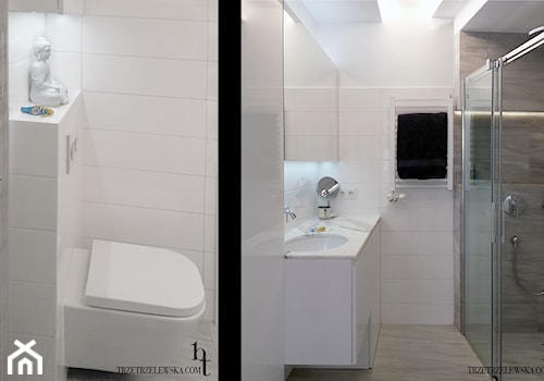 Łazienka z kabiną prysznicową. - zdjęcie od Beata Trzetrzelewska Architekt