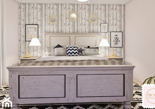 Mała biała sypialnia, styl skandynawski - zdjęcie od Oh Yes! Interiors Barbara Habura