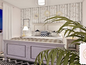 Mała biała szara sypialnia, styl skandynawski - zdjęcie od Oh Yes! Interiors Barbara Habura