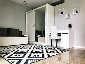 Amsterdam - Wrocław - Duże z sofą białe biuro, styl skandynawski - zdjęcie od ZRÓB SOBIE RAJ