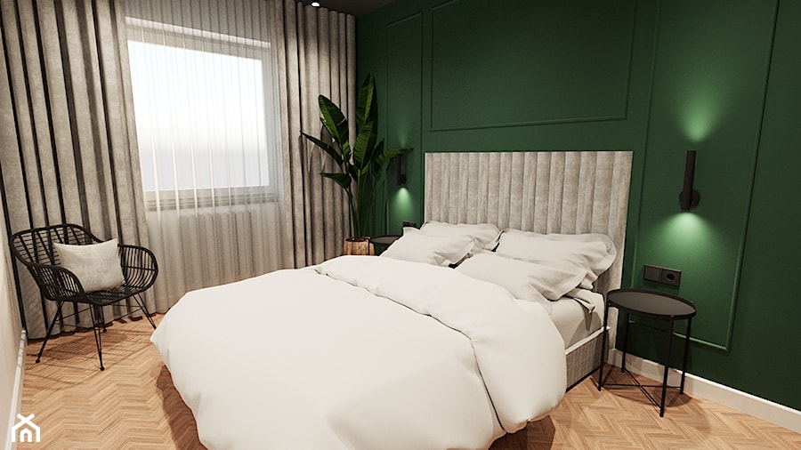 Sypialnia w stylu industrialno-klasycznym - zdjęcie od ZRÓB SOBIE RAJ