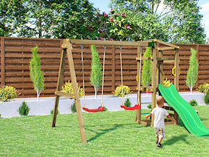 Wizualizacja placu zabaw dla dzieci w ogrodzie 01 - zdjęcie od SWIAT3D.net